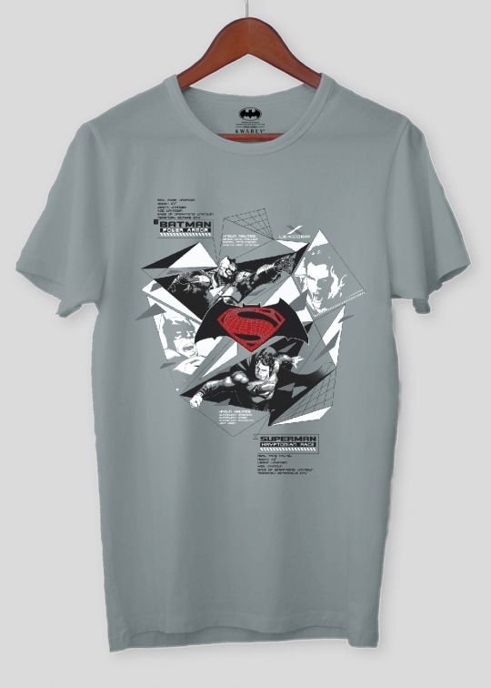 Batman Superman Ultimate Grey Half Sleeve T Shirt