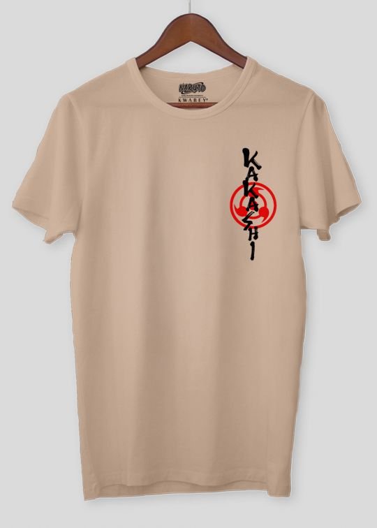 Beige Kakashi Half Sleeve T Shirt